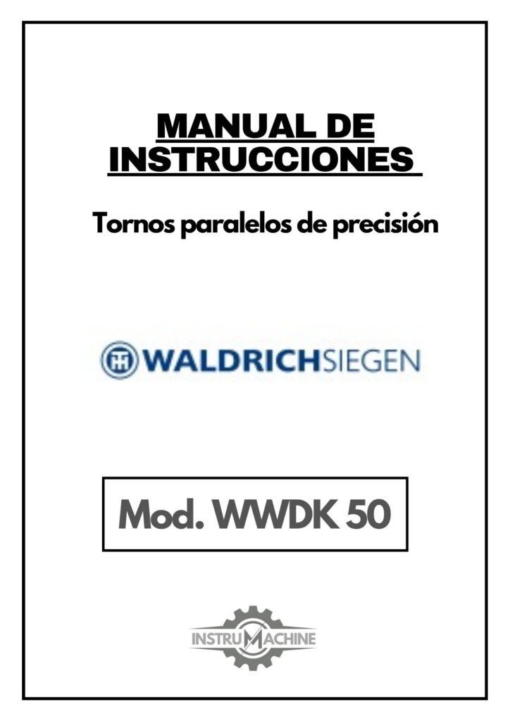 Portada Manual Torno Waldrich Coburg WWDK 50 | Torno Paralelo