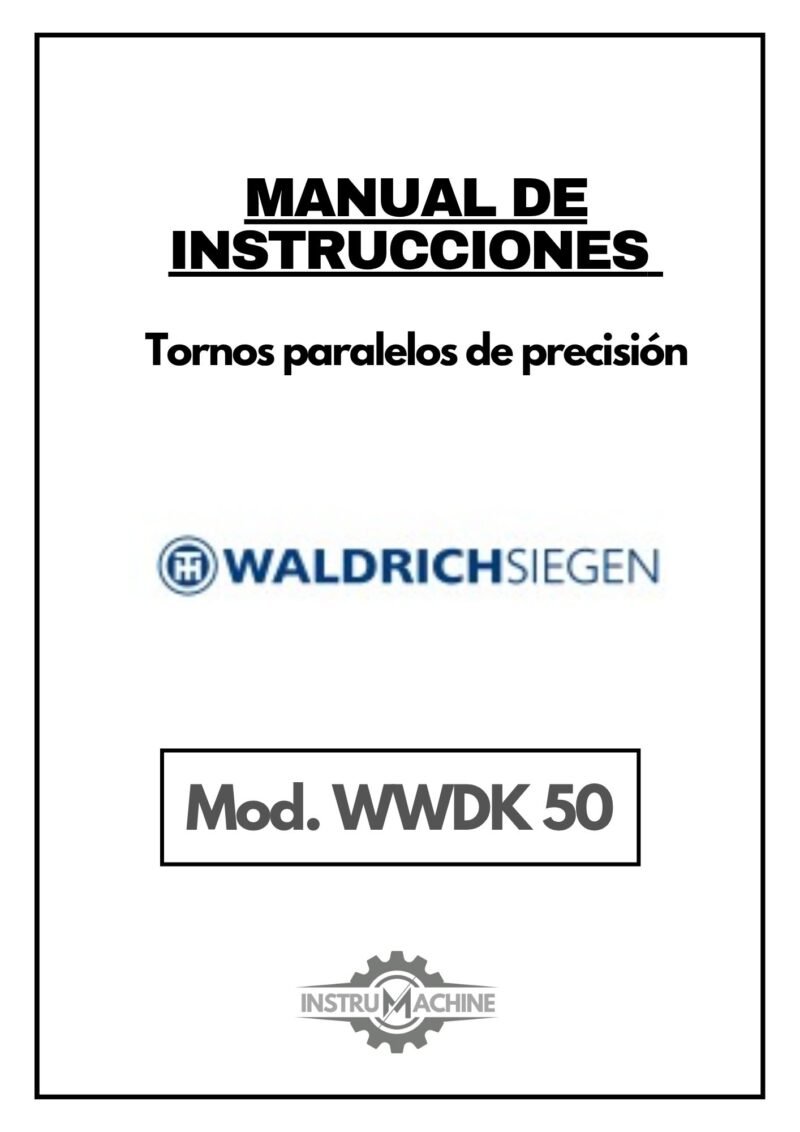 1 Manual Torno Waldrich Coburg WWDK 50 | Torno Paralelo