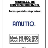 Manual de instrucciones AMUTIO HB 500-575 / HB 725-810 | Torno paralelo