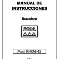 Manual de instrucciones CMA RHRM-45 | Roscadora