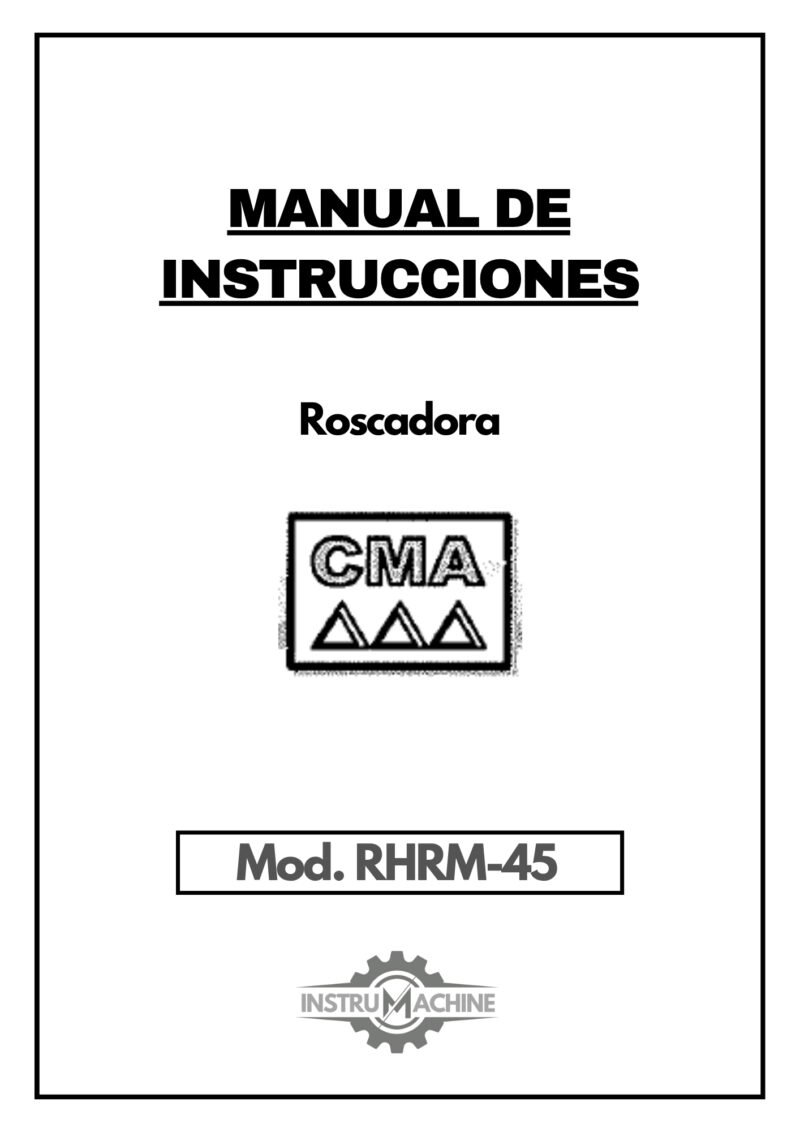 Manual de instrucciones CMA RHRM-45 | Roscadora