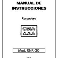 CMA mod. RNR-20-1 Manual de instrucciones CMA RNR-20 | Roscadora