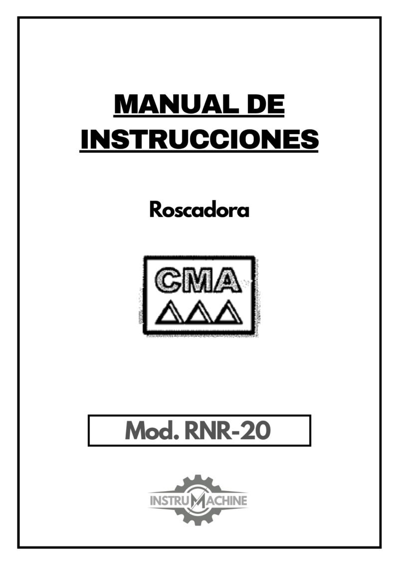 CMA mod. RNR-20-1 Manual de instrucciones CMA RNR-20 | Roscadora