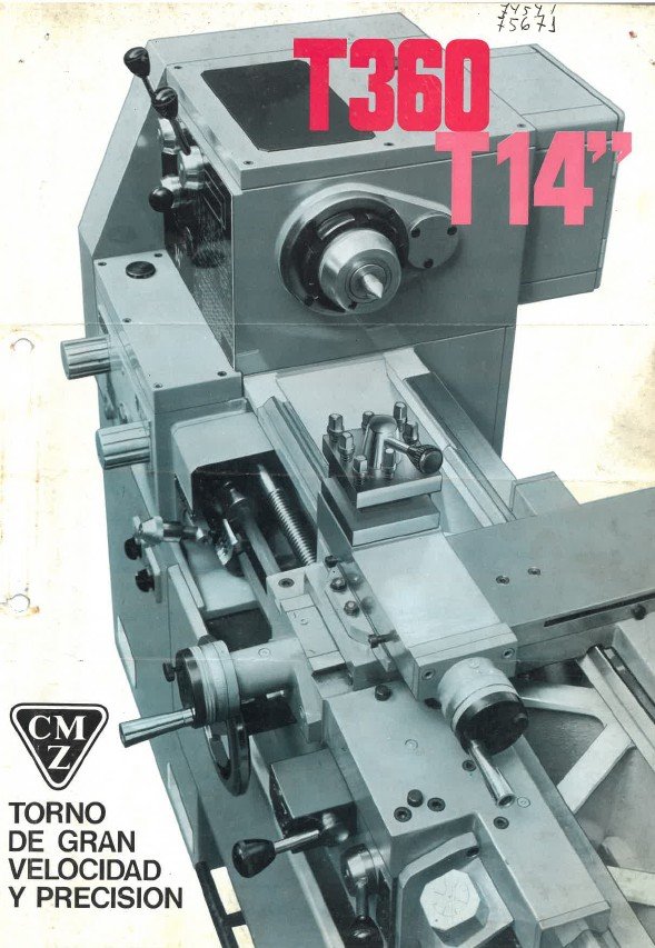 CMZ mod. T360-3 Manual de instrucciones CMZ T360 | Torno paralelo