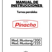 Manual de instrucciones Pinacho Mustang/200 - Mustang/225 | Torno paralelo