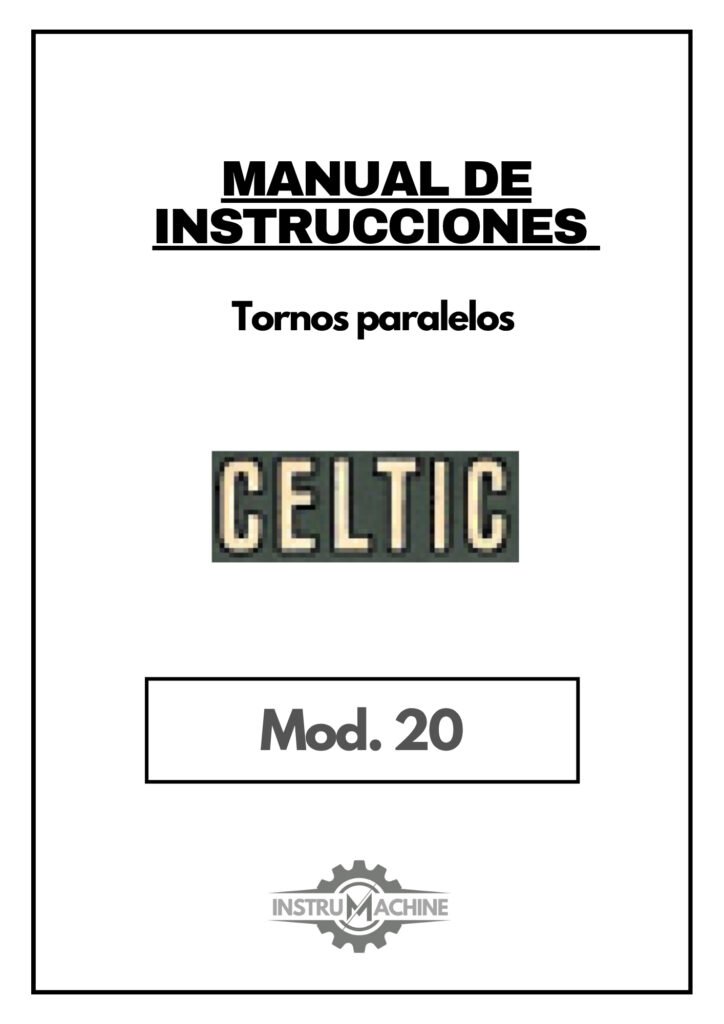 Portada Manual de instrucciones NORDIC-CELTIC 20 | Torno paralelo