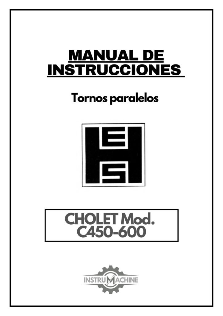 Portada Manual de instrucciones H.ERNAULT SOMUA CHOLET C450-600 | Torno paralelo