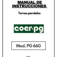 Manual de instrucciones COER-PG PG 660 | Torno paralelo