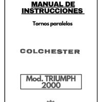Manual de instrucciones COLCHESTER TRIUMPH 2000 | Torno paralelo