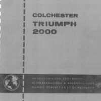 Manual de instrucciones COLCHESTER TRIUMPH 2000 | Torno paralelo