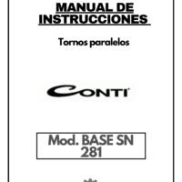Manual de instrucciones CONTI SN 281 SN321 SN381 | Torno paralelo