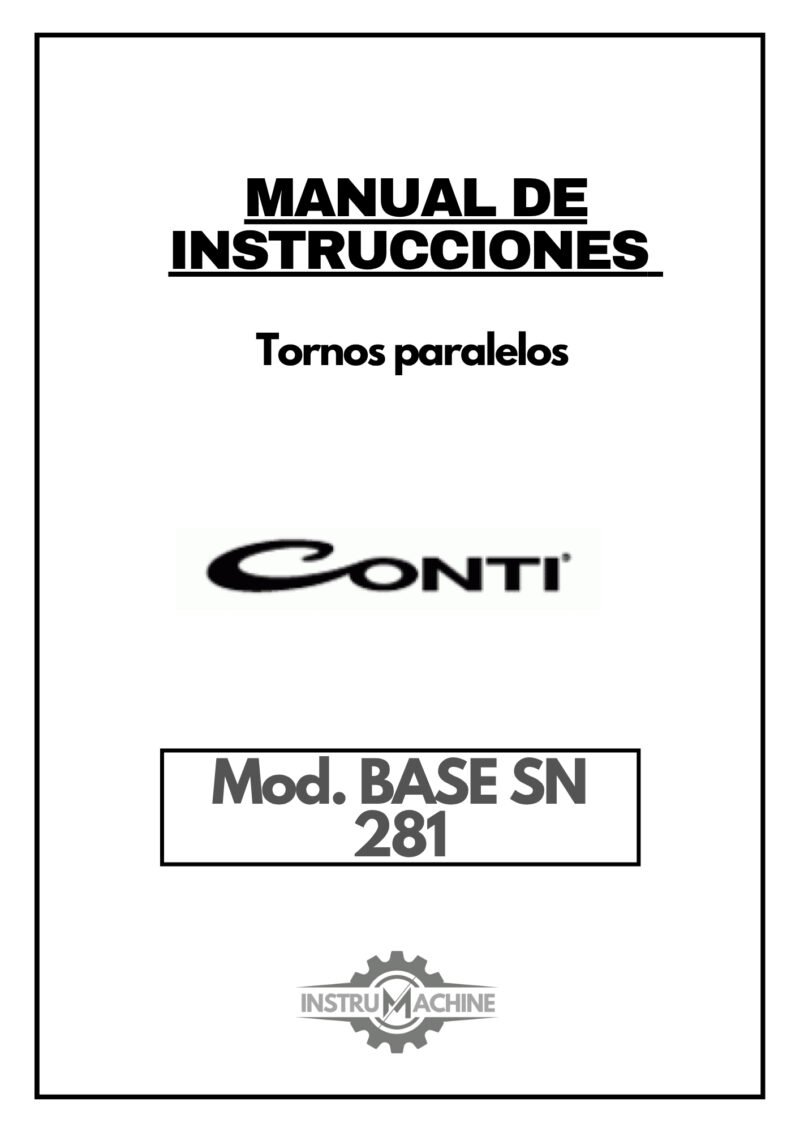 Manual de instrucciones CONTI SN 281 SN321 SN381 | Torno paralelo
