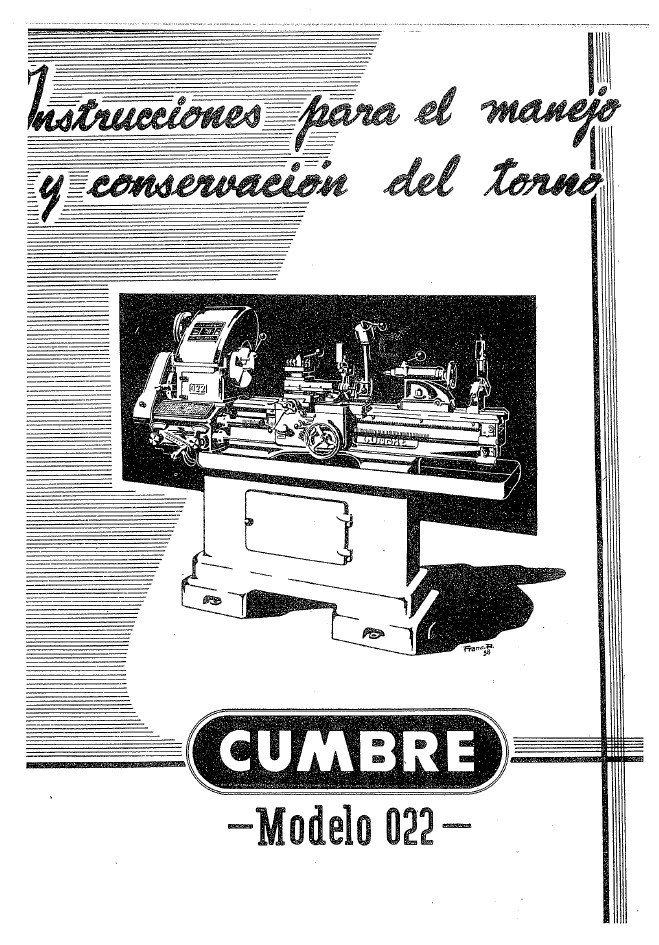 Manual de instrucciones CUMBRE 22 | Torno paralelo