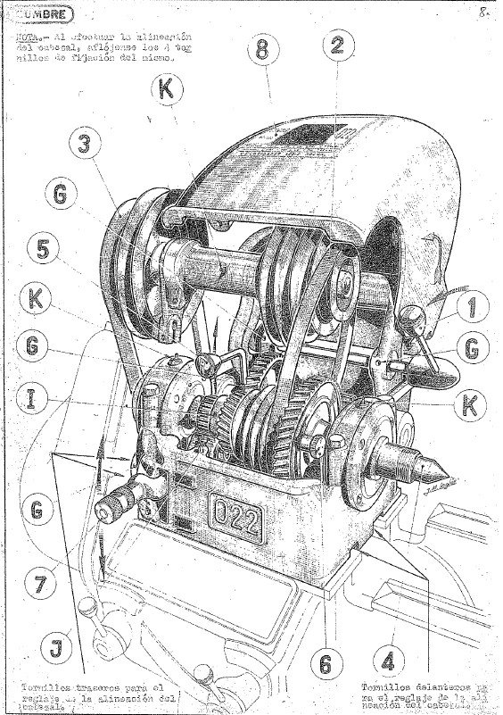 Cumbre mod. 022-3 Manual de instrucciones CUMBRE 22 | Torno paralelo