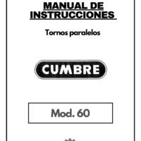 Cumbre mod. 60-1 Manual de instrucciones CUMBRE 30-60 | Torno paralelo