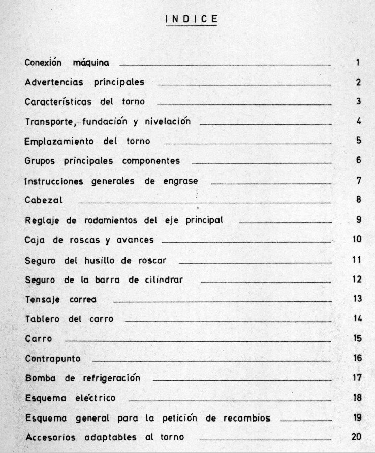 Cumbre mod. 60-3 Manual de instrucciones CUMBRE 30-60 | Torno paralelo