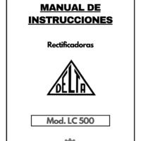 Manual de instrucciones DELTA LC 500 | Rectificadora
