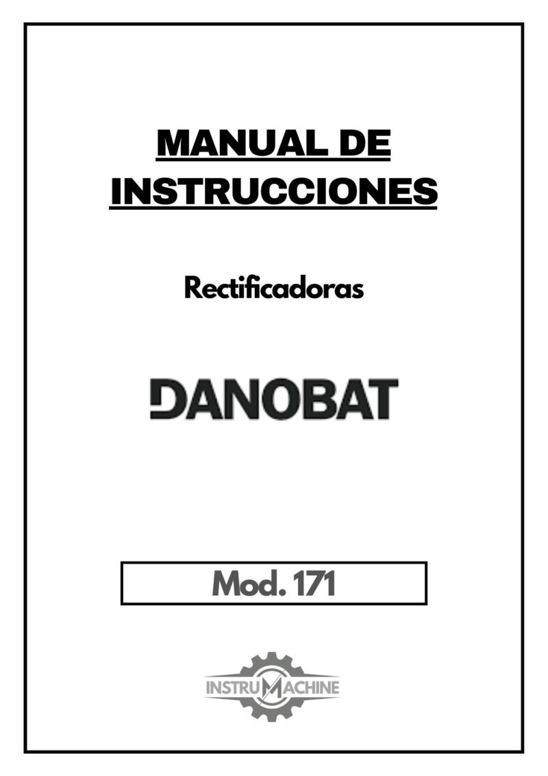 Danobat 171-1 Manual de instrucciones DANOBAT 171 | Rectificadoras