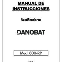 Danobat 800-RP-1 Manual de instrucciones DANOBAT 800-RP | Rectificadoras