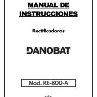 Danobat RE-800-A-1 Manual de instrucciones DANOBAT RE-800-A | Rectificadoras
