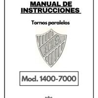 Echea mod. 1400-7000-1 Manual de instrucciones ECHEA DN 700 | Torno paralelo