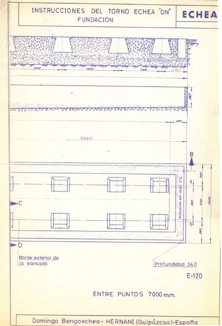 Echea mod. 1400-7000-3 Manual de instrucciones ECHEA DN 700 | Torno paralelo