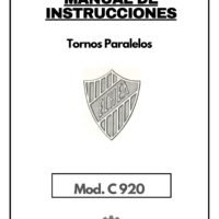 Echea mod. C920 x 4000-1 Manual de instrucciones ECHEA C 920 | Torno paralelo