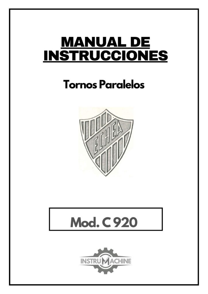 Portada Manual de instrucciones ECHEA C 920 | Torno paralelo