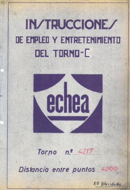Manual de instrucciones ECHEA C 920 | Torno paralelo