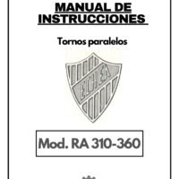 Manual de instrucciones ECHEA RA 310-360 | Torno paralelo