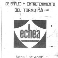 Manual de instrucciones ECHEA RA 310-360 | Torno paralelo