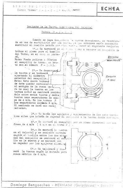 Manual de instrucciones ECHEA RA 310-360 | Torno paralelo