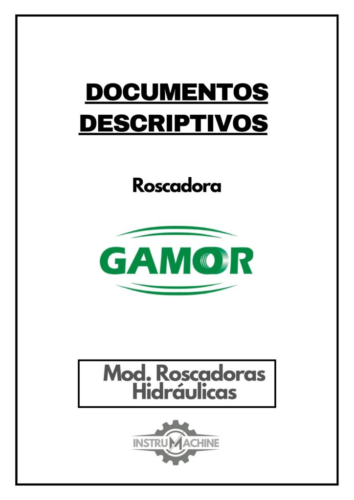 Portada Manual de instrucciones GAMOR Roscadoras Hidráulicas | Roscadora