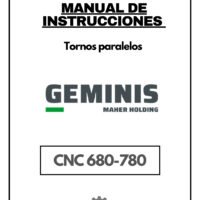 Manual de instrucciones GEMINIS CNC 680-780 | Torno paralelo