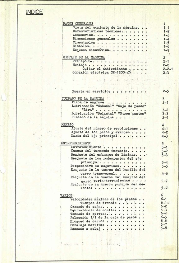 Manual de instrucciones GEMINIS GE 1200 25 | Torno paralelo