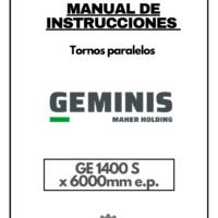 Manual de instrucciones GEMINIS GE 1200 S GE 1400 S | Torno paralelo