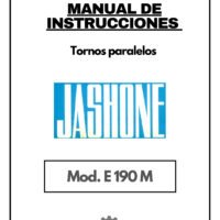 Jashone mod. E190M-1 Manual de instrucciones JASHONE E 190 M | Torno paralelo