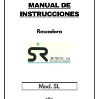 Jeteco mod. SL-1 Manual de instrucciones JETECO SR SL | Roscadora