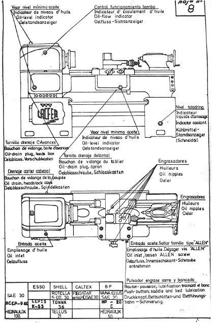 Manual de instrucciones LACFER CR-2-E | Torno paralelo
