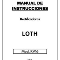 Manual de instrucciones LOTH RV16 | Rectificadoras