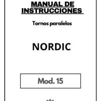 Nordic mod. 15-1 Manual de instrucciones NORDIC 15 (Nordic) | Torno paralelo