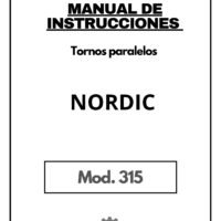 Manual de instrucciones NORDIC 315 (Nordic) | Torno paralelo