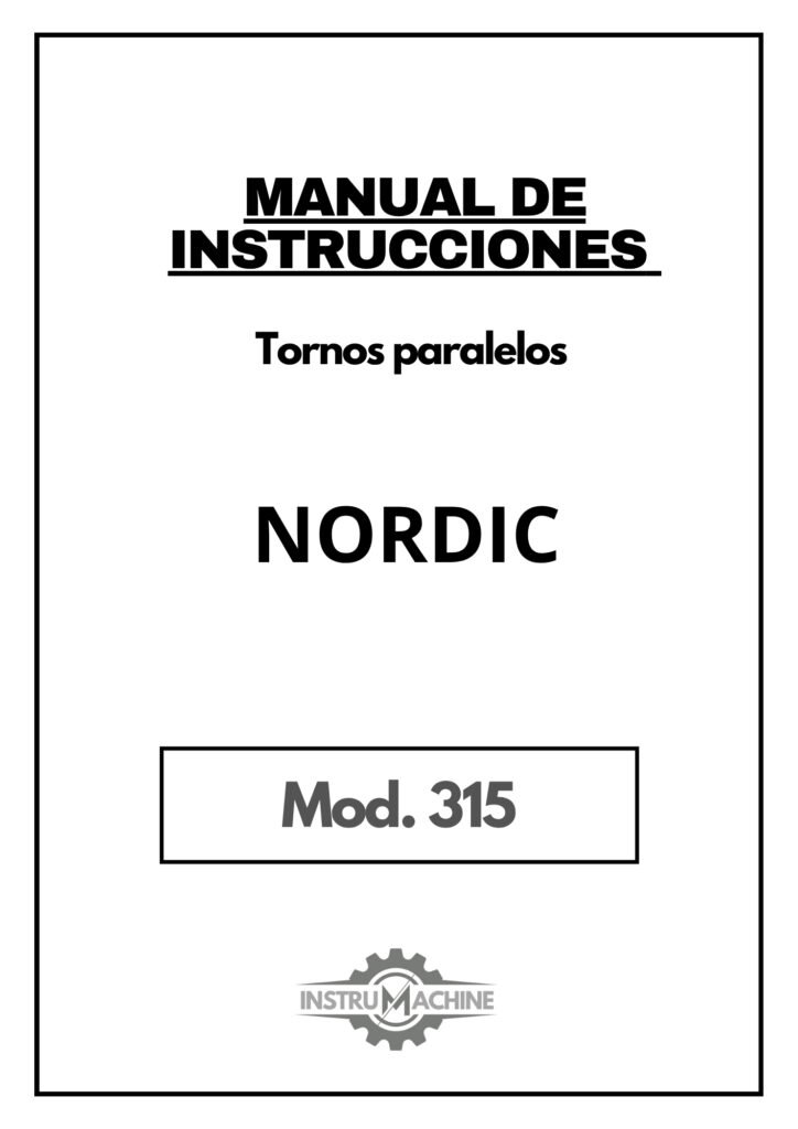 Portada Manual de instrucciones NORDIC 315 (Nordic) | Torno paralelo