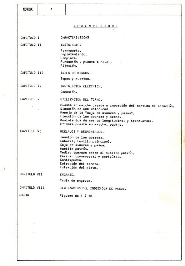 Manual de instrucciones NORDIC E25 (Nordic) | Torno paralelo