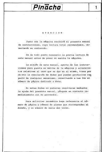 Pinacho A75-2 Manual de instrucciones Pinacho A75 | Torno paralelo