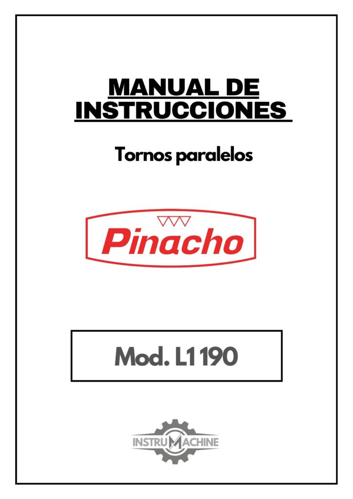 Portada Manual de instrucciones Pinacho L1 190 | Torno paralelo