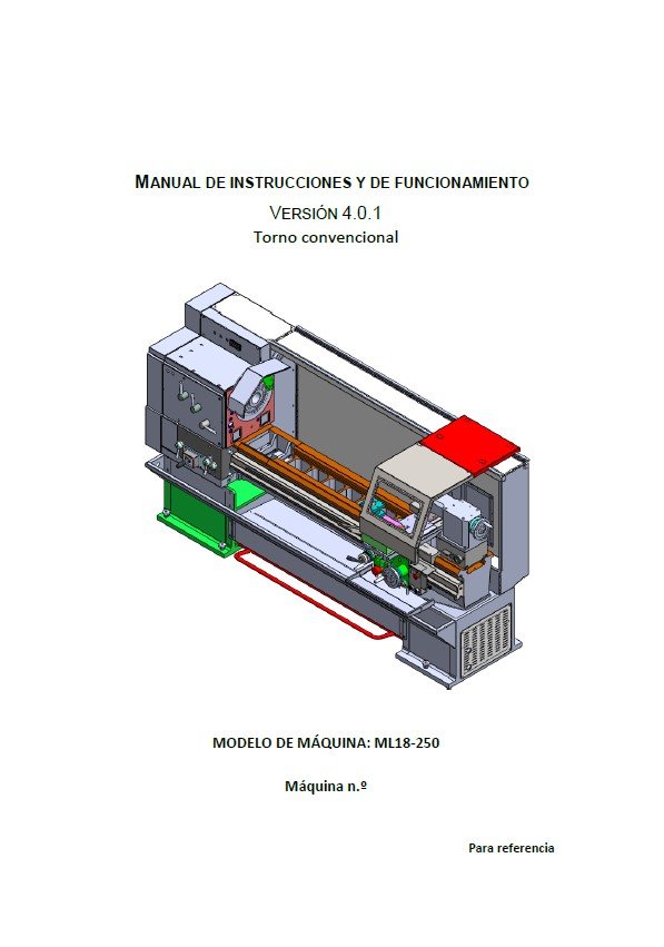 Pinacho ML18-2 Manual de instrucciones Pinacho ML18 | Torno paralelo