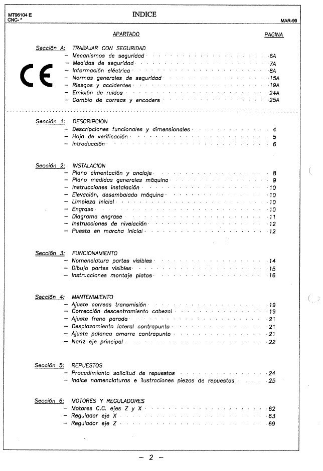 Pinacho S94C-200-3 Manual de instrucciones Pinacho S94C /200-225 | Torno paralelo