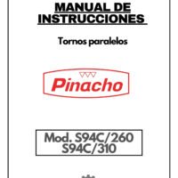 Pinacho S94C-260-1 Manual de instrucciones Pinacho S94C /260-310 | Torno paralelo