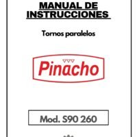 Pinacho mod. S90 260-1 Manual de instrucciones Pinacho S90/260 | Torno paralelo